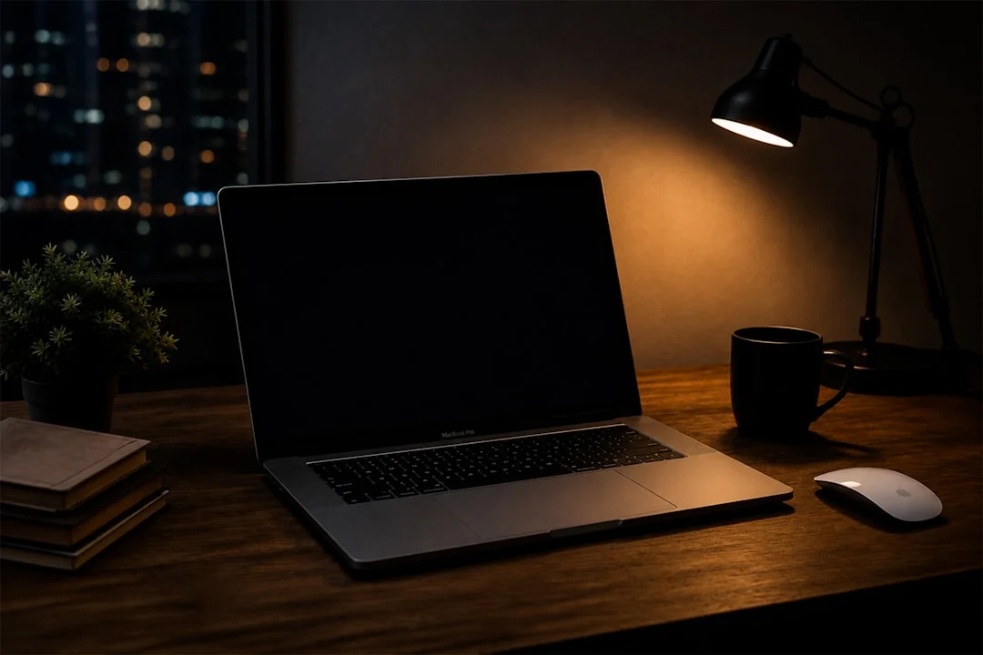 Mockup display on laptop and smartphone for design presentations in a modern workspace.